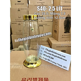 Bình thủy tinh ngâm sâm Hàn Quốc 2,5 lít