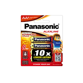 Mua Vỉ Pin kiềm Panasonic Alkaline AA LR6T/8B-V (8 viên) – Hàng Chính Hãng