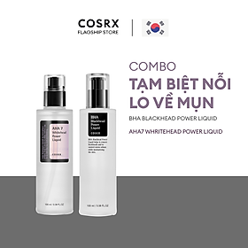 Combo Dung Dịch Tẩy Tế Bào Chết Hoá Học 4% BHA COSRX Blackhead Power Liquid Exfoliator 100ml + Dung Dịch Tẩy Tế Bào Chết Hoá Học 7% AHA COSRX Whitehead Power Liquid Exfoliator 100ml