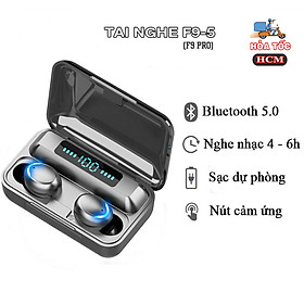 Tai Nghe Bluetooth  F9 Pro Cảm Ứng Cao Cấp Tích Hợp Sạc Dự Phòng 2500mAh, Bass Cực Hay, Kháng Nước IPX7, Kiêm Giá Đỡ Điện Thoại