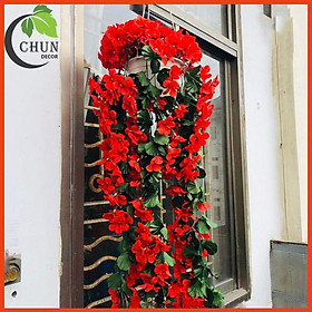 Mua Giỏ Hoa Treo Tường Chậu Hoa Giả Dài 80cm Trang Trí Ban Công Tuyệt Đẹp Cắm Sẵn Y Hình