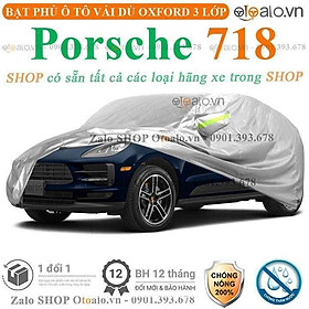 Bạt che phủ xe ô tô Porsche 718 3 lớp cao cấp