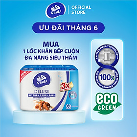 Khăn giấy bếp đa năng siêu thấm Vinda Deluxe (6 Cuộn)