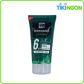 Gel Vuốt Tóc Romano Classic Giữ Nếp Siêu Cứng 150G