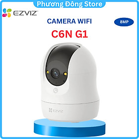 CAMERA IP WIFI TRONG NHÀ EZVIZ C6N G1 8MP/5MP Color 4K - Xoay 360 Độ, Đàm Thoại, Phát hiện người, thú cưng, Ban đêm có màu - 8MP - CAM + Thẻ 32GB