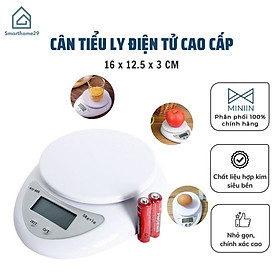 Cân năng lượng điện tử mini thời thượng, Cân tè ly năng lượng điện tử căn nhà phòng bếp phỏng đúng đắn cao - Chính hãng sản xuất MINIIN 