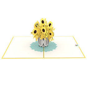 Nơi bán Thiệp 3D pop up Hoa Mặt Trời - Giá Từ -1đ