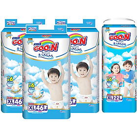 Combo 3 Gói Tã Dán Goo.n Premium Cực Đại XL46 (46 Miếng) - Tặng 1 Tã Quần Đại XL22 (22 Miếng)