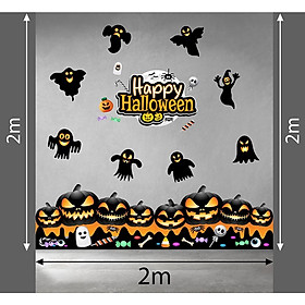 Mua DECAL TRANG TRÍ HALLOWEEN 2021 COMBO BÍ NGÔ VÀ BÓNG MA ĐEN