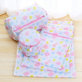 Mua Set 5 túi lưới giặt đồ họa tiết  bảo vệ quần áo cao cấp nhiều cỡ  túi lưới máy giặt cho gia đình  túi đựng đồ đi du lịch tiện lợi