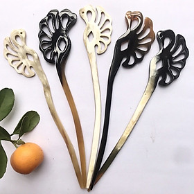 Trâm cài tóc bằng sừng hàng đục khắc tinh tế, đủ hình dáng (HH603)