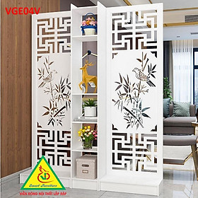 Vách ngăn liền kệ 2 vách 1 kệ VGE04V- Nội thất lắp ráp Viendong Adv