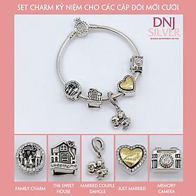 Vòng Bạc S925 ALE Cao Cấp - SET CHARM KỶ NIỆM CHO CÁC CẶP ĐÔI MỚI CƯỚI