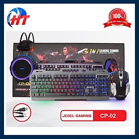 Mua Combo phím chuột tai nghe JEDEL CP-02 ( 3 in 1 gồm : phím chuột tai nghe LED ) - HT - HÀNG CHÍNH HÃNG