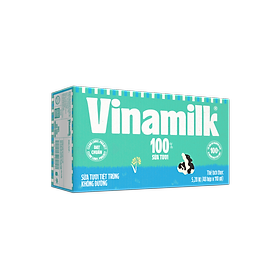 THÙNG 48 HỘP SỮA TƯƠI TIỆT TRÙNG VINAMILK 100%  hộp 110ML