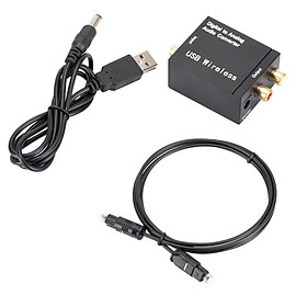 Bộ chuyển đổi âm thanh kỹ thuật số sang tương tự Hỗ trợ tín hiệu đồng trục Toslink cáp quang Bluetooth sang bộ giải mã âm thanh RCA R/L SPDIF DAC Màu sắc: Đen