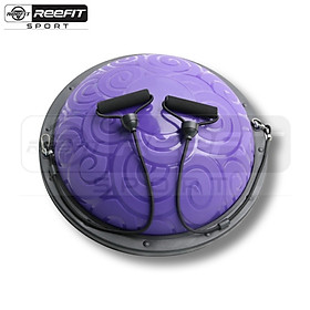 Bóng Bosu 58cm bóng cân bằng,Yoga ball siêu dày chống nổ có dây band kháng lực