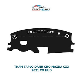 Thảm Taplo dành cho xe Mazda CX3 2021 chất liệu Nhung, da Carbon, da vân gỗ