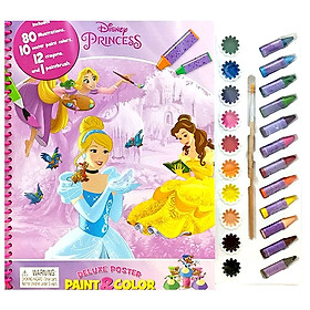 [Download Sách] Disney Princess Deluxe Paint / Crayon Book