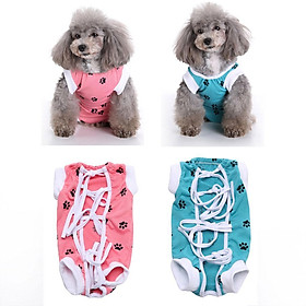 2 Pcs Pet Soft Clothes Dog Cat Abdominal Wound and Skin Disease Protective S