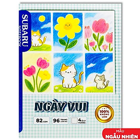 Tập Subaru Ngày Vui - 4 Ô Ly Vuông - 96 Trang 82gsm - Vĩnh Thịnh A084-V1 (Mẫu Bìa Giao Ngẫu Nhiên)