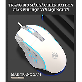 Chuột chơi game có dây K-snake Q6 có đèn led tự động đổi màu với 4 mức độ