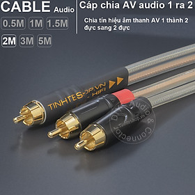 Mua Cáp chia AV 1 ra 2 cắm SUB sang loa DIY 0.5 đến 5 mét - RCA male to 2 male audio splitter cable