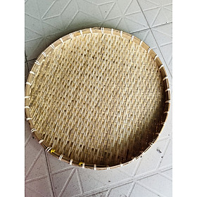Mua MẸT TRE (nia tre) viền mây đan thủ công size 40cm dùng trang trí  đựng đồ