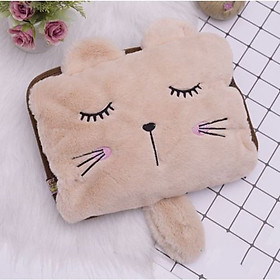 Túi Sưởi Ấm Tay Họa Tiết Mèo ngủ Đa Năng (1 Sản Phẩm)- Dùng Điện - Màu Da - Mẫu TST0131