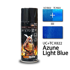 Mua COMBO Sơn xịt Samurai Kurobushi -  Màu xanh sáng Kawasaki UC+TC K822 (400ml