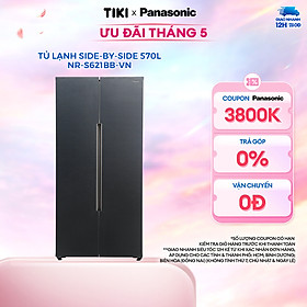 Tủ lạnh Panasonic Kháng Khuẩn Side-by-Side 570L NR-S621BB-VN - Miễn phí vận chuyển - Bảo hành 2 năm - Hàng chính hãng