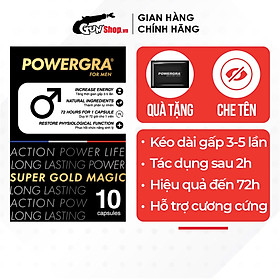 Viên uống tăng cường sinh lý nam giới Powergra (Super Gold Magic) - Hộp 10 viên