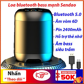 Mua Loa bluetooth 5.0 mini không dây Sendao bass mạnh âm thanh hifi cực chất hỗ trợ khe cắm thẻ nhớ USB