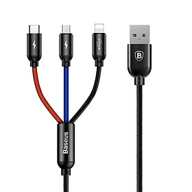 Cáp Sạc Nhanh Type-C/Micro USB/Lightning 3 Trong 1 Baseus (30cm)