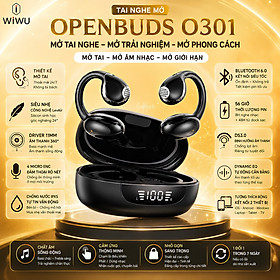Mua Tai nghe không dây Open-Ear RhythmAir ENC Pro bluetooth 6.0 WIWU OpenBuds O301  - Âm Thanh 360° Driver 11mm - 4 Mic ENC - Pin 56 Giờ - Chống Lọt Âm DS3.0 - Chống Nước IPX5 - Hàng nhập khẩu