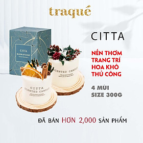 Nến thơm trang trí phong cách hoa khô thảo mộc