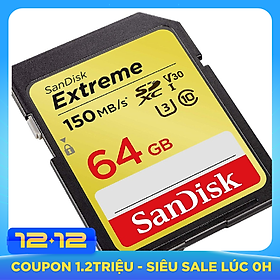 Thẻ Nhớ SDXC Sandisk Extreme 150MB/s 64GB - Hàng Nhập Khẩu