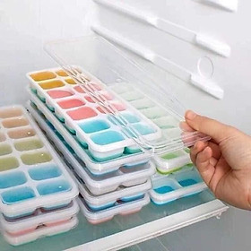 Mua KHAY LÀM ĐÁ SILICON 14 Ô - CÓ NẮP ĐẬY TRÁNH LẪN MÙI TỦ LẠNH