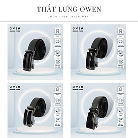 OWEN - Thắt lưng nam OWEN da thật chính hãng, khóa trượt Thanh lịch hiện đại
