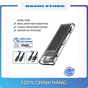 Mua Hộp Đựng Ổ Cứng Di Động NVMe M.2 SSD ORICO TCM2-C3-10Gbps Nhựa Trong Suốt - Hàng Chính Hãng