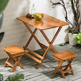 Mua Bàn cafe  bàn ban công gỗ tre gấp gọn tiện lợi F-Table