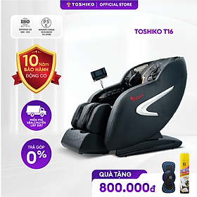 Ghế Massage Toàn Thân điều khiển giọng nói Đa Năng Toshiko T16 - Ghế Matxa Trị Liệu Toàn Thân Cao Cấp công nghệ AI với chức năng tự động mát xa đa năng, sở hữu hệ thống mát xa nhiệt hồng ngoại chuyên biệt, Máy Massage Toàn Thân