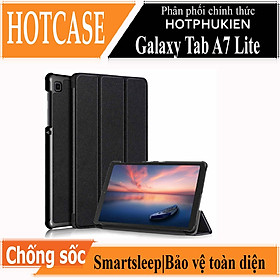 Case bao da chống sốc cho Samsung Galaxy Tab A7 Lite 2021 8.4 inch T220 / T225 hiệu HOTCASE thiết kế siêu mỏng hỗ trợ Smartsleep, gập nhiều tư thế, mặt da siêu mịn - hàng nhập khẩu