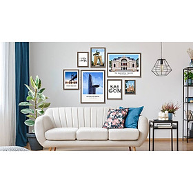 Bộ khung ảnh treo tường composite sài gòn kèm đinh 3 chân KA220