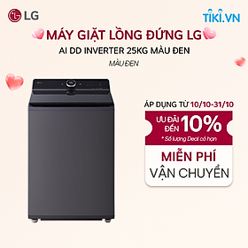 Mua  Chỉ giao Miền Bắc/Nam  TX2725AT9G - Máy giặt lồng đứng LG AI DD Inverter 25kg màu đen TX2725AT9G_Hàng chính hãng