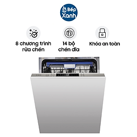 Máy Rửa Chén Âm Tủ Hoàn Toàn Malloca WQP12-J7713FB - 8 Chương Trình Rửa