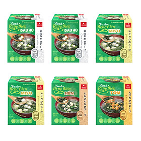 Combo 6 hộp Canh rong biển Asuzac 40g x 6 hộp - Đủ 5 loại canh rong biển