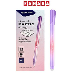 Hộp 20 Bút Gel Xóa Được 0.5 mm - Mazzic Thiên Long GELE-006 - Mực Tím