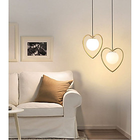 Đèn thả CALER hình trái tim phong cách hiện đại trang trí nội thất độc đáo  - kèm bóng LED chuyên dụng - (79)