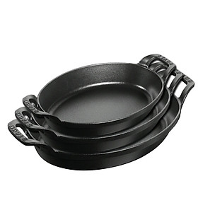 Mua Staub - Khay oval màu đen - 37cm (B)